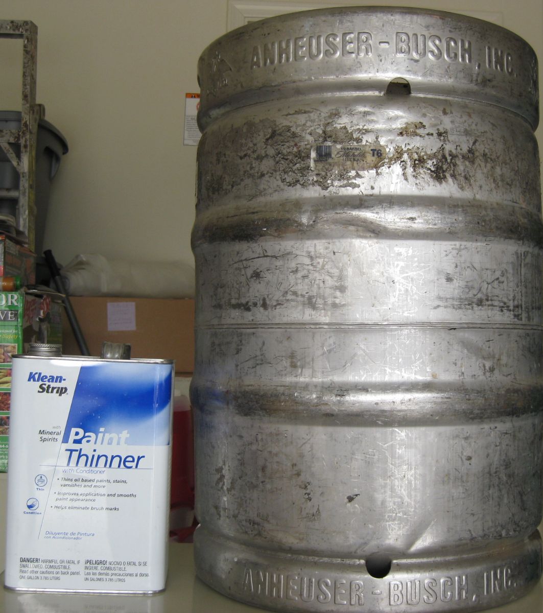Paint Thinner on Beer Keg