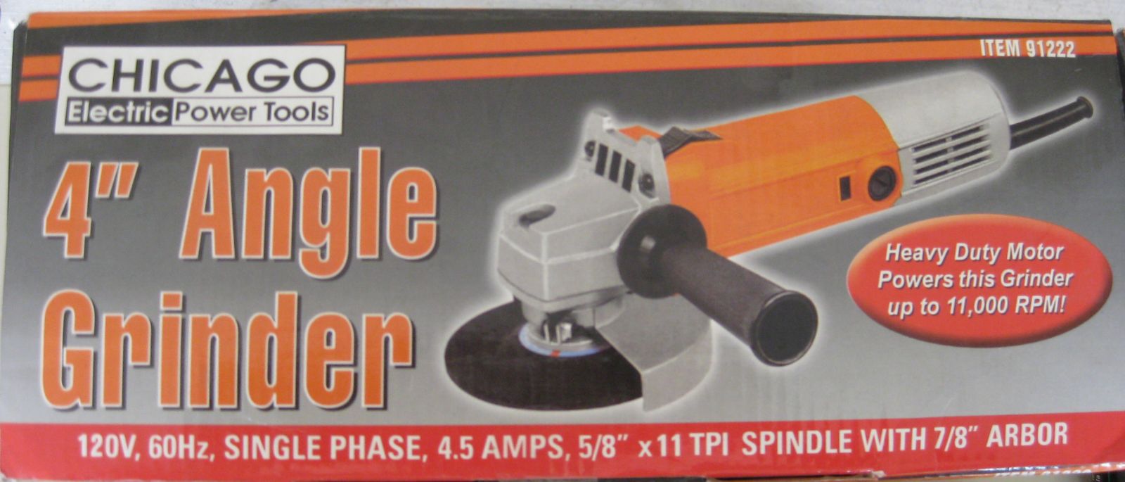 Chicago Electric Power Tools Angle Grinder