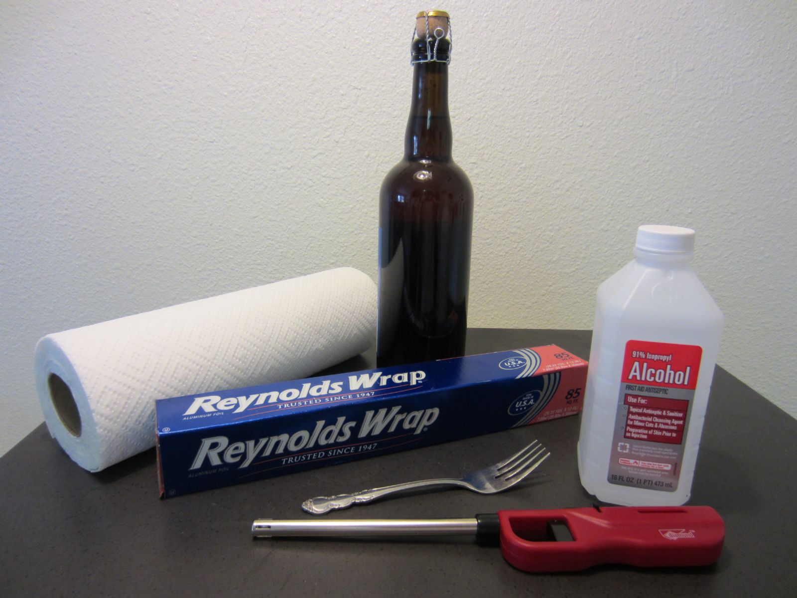 Items Needed to Harvest Yeast from Beer Bottle