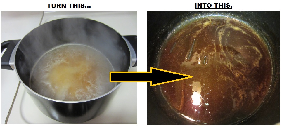 Reducing Apple Juice in a Pot