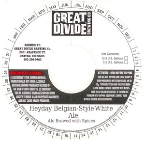 Great Divide Brewing Company Heyday December 2012