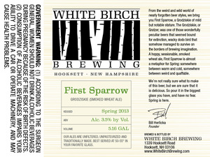 White Birch Brewing First Sparrow February 2013