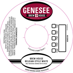 Genesee Brew House Belgian Style White January 2013