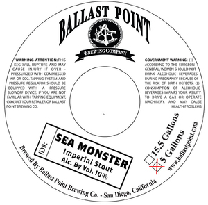 Ballast Point Brewing Company Sea Monster December 2012