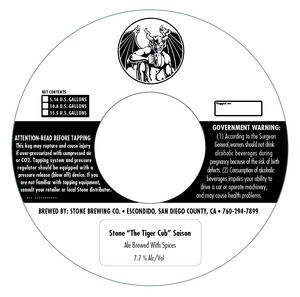 Stone Brewing Co Stone The Tiger Cub Saison