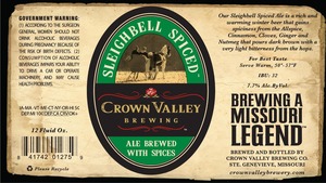 Crown Valley Brewing Sleighbell Spiced January 2013