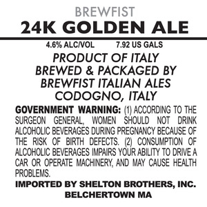 Brewfist 24k Golden Ale January 2013