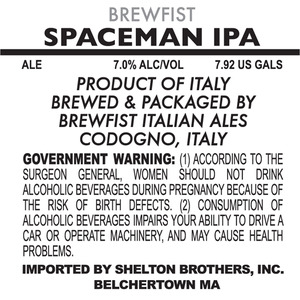 Brewfist Space Man IPA January 2013