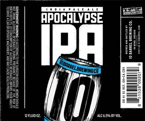 10 Barrel Brewing Co. Apocalypse IPA January 2013