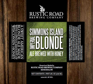 Rustic Road Brewing Company Simmons Island Imperial Blonde