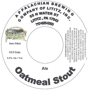 Appalachian Brewing Co Oatmeal Stout
