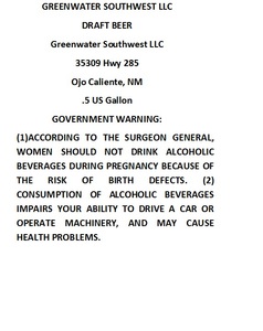 Greenwater Southwest LLC January 2013