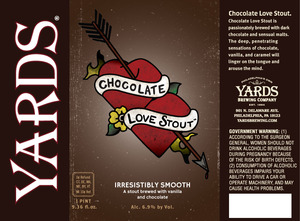 Yards Brewing Company Chocolate Love Stout January 2013