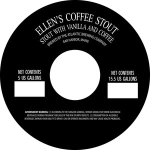 Atlantic Brewing Company Ellen's Coffee Stout January 2013