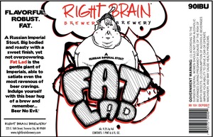 Right Brain Brewery Fat Lad January 2013