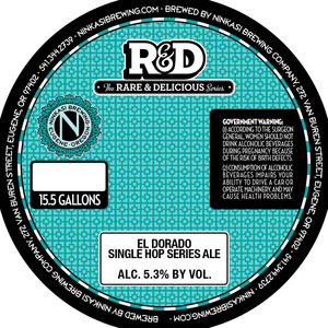 Ninkasi Brewing Company El Dorado Single Hop Series Ale January 2013