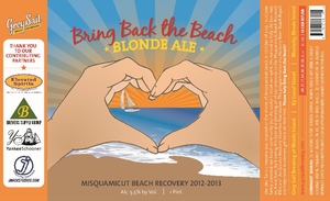 Bring Back The Beach Blonde Ale January 2013