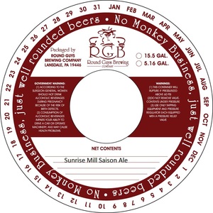 Sunrise Mill Saison January 2013