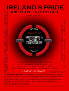 Grateful Hands Brewing Ireland's Pride Rye Irish Style Red