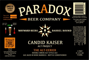 Paradox Beer Company Inc The Alt-eerier January 2013