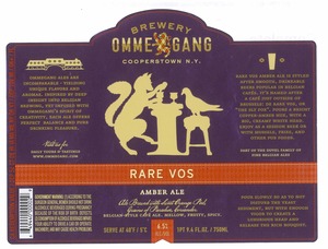 Rare Vos Amber Ale January 2013