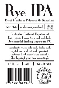 De Molen Rye IPA January 2013