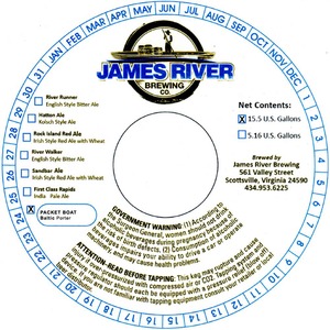 James River Brewing Packet Boat January 2013