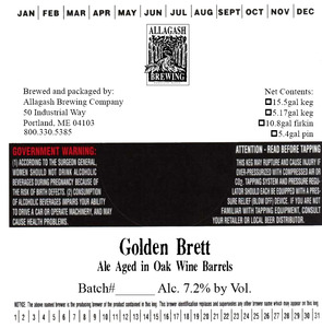 Allagash Brewing Company Golden Brett January 2013