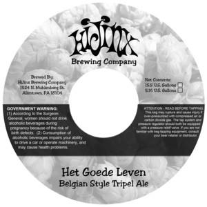 Hijinx Brewing Company Het Goede Leven