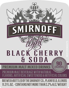 Smirnoff Light Black Cherry & Soda January 2013