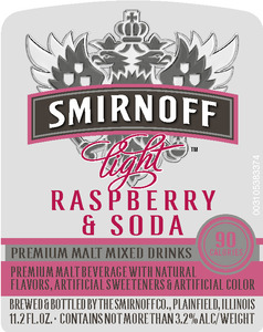 Smirnoff Light Raspberry & Soda