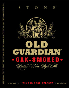 Stone Brewing Co Old Guardian January 2013
