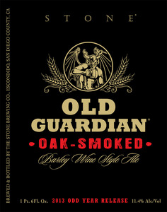 Stone Brewing Co Old Guardian January 2013