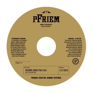 Pfriem Blonde India Pale