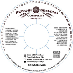 Potosi Brewing Company Fish Fly Golden Rye Ale