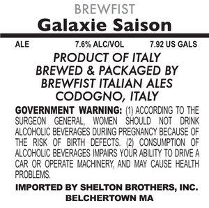 Brewfist Galaxie Saison January 2013