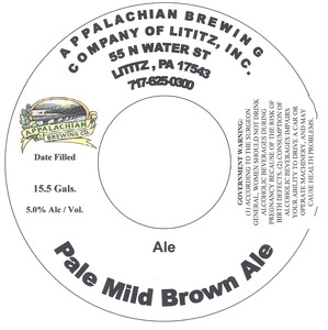 Appalachian Brewing Co Pale Mild Brown January 2013