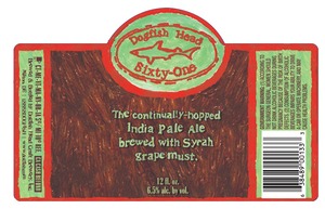 Dogfish Head Craft Brewery, Inc Dogfish Head Sixty-one January 2013