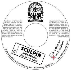 Ballast Point Brewing Company Sculpin January 2013