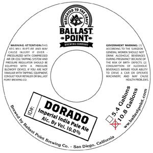 Ballast Point Brewing Company Dorado January 2013