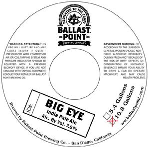 Ballast Point Brewing Company Big Eye January 2013