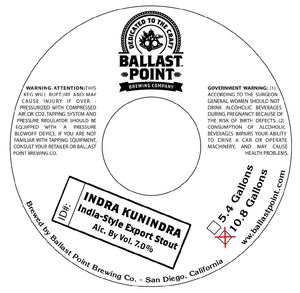 Ballast Point Brewing Company Indra Kunindra