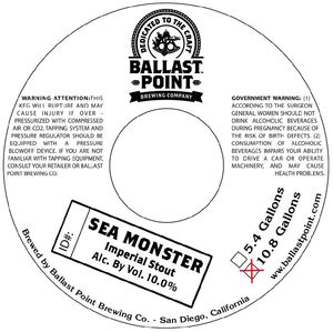 Ballast Point Brewing Company Sea Monster January 2013