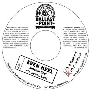 Ballast Point Brewing Comapny Even Keel January 2013