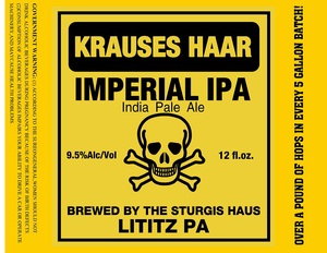 Krauses Haar Imperial IPA February 2013