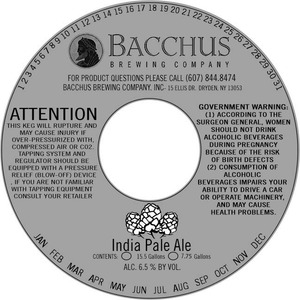 Bacchus India Pale January 2013