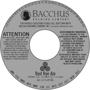Bacchus Red Rye January 2013