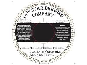 14th Star Brewing Co. Valor Ale January 2013