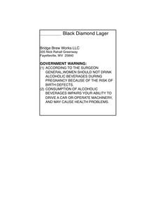 Bridge Brew Works Black Diamond Lager