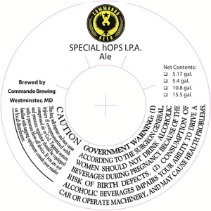 Commando Beer Special Hops I.p.a. January 2013